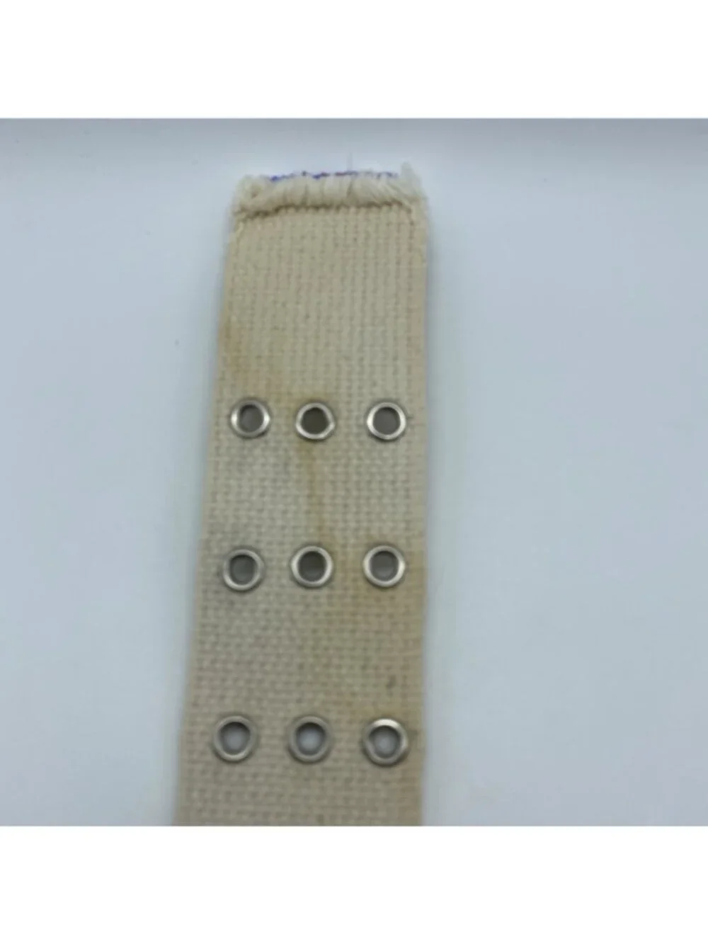 Unbranded Cream Woven Canvas Double Prong Belt Men’s Size 30-32
